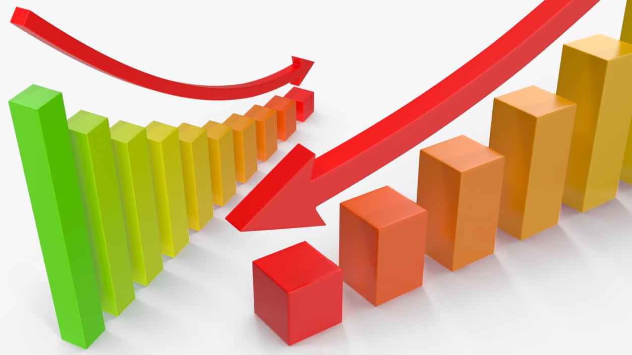 Graph Curved Down 3D