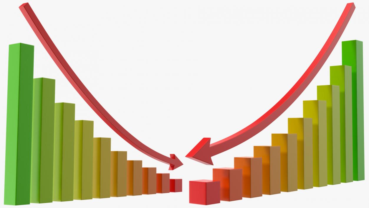 Graph Curved Down 3D