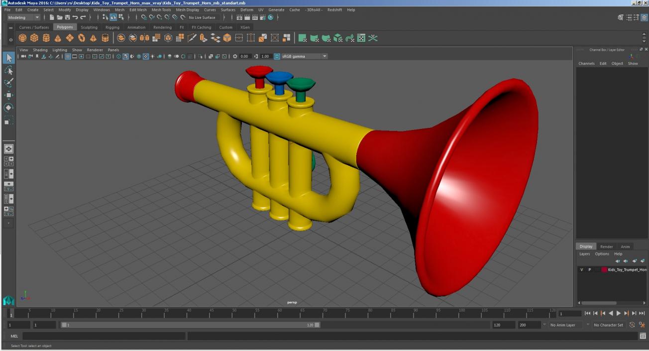 3D Kids Toy Trumpet Horn