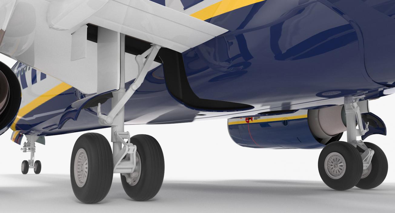 3D Boeing 737-900 with Interior Ryanair Rigged model