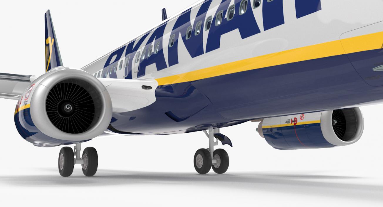 3D Boeing 737-900 with Interior Ryanair Rigged model