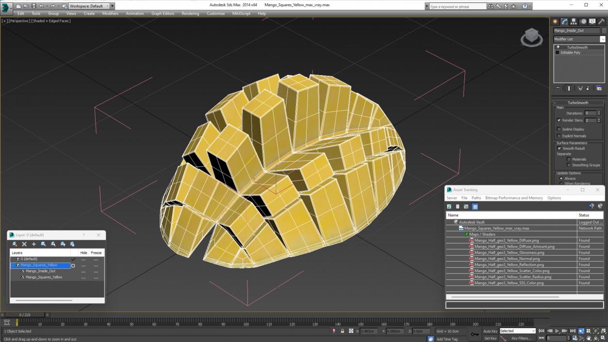 3D model Mango Squares Yellow