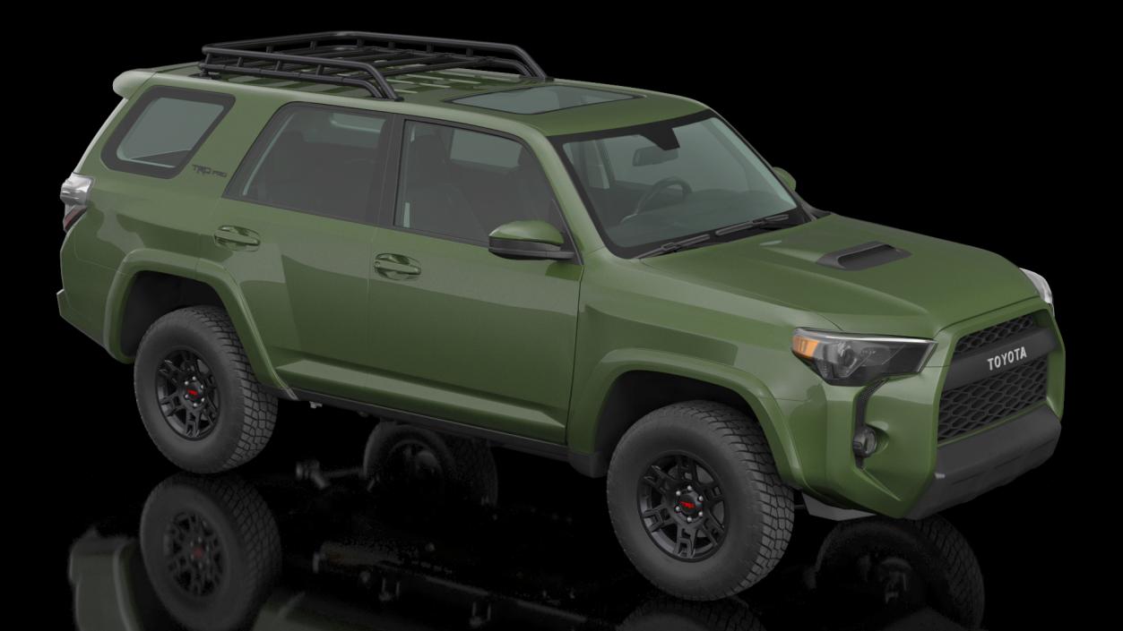 3D Toyota 4Runner TRD Pro Army Green 2021 model