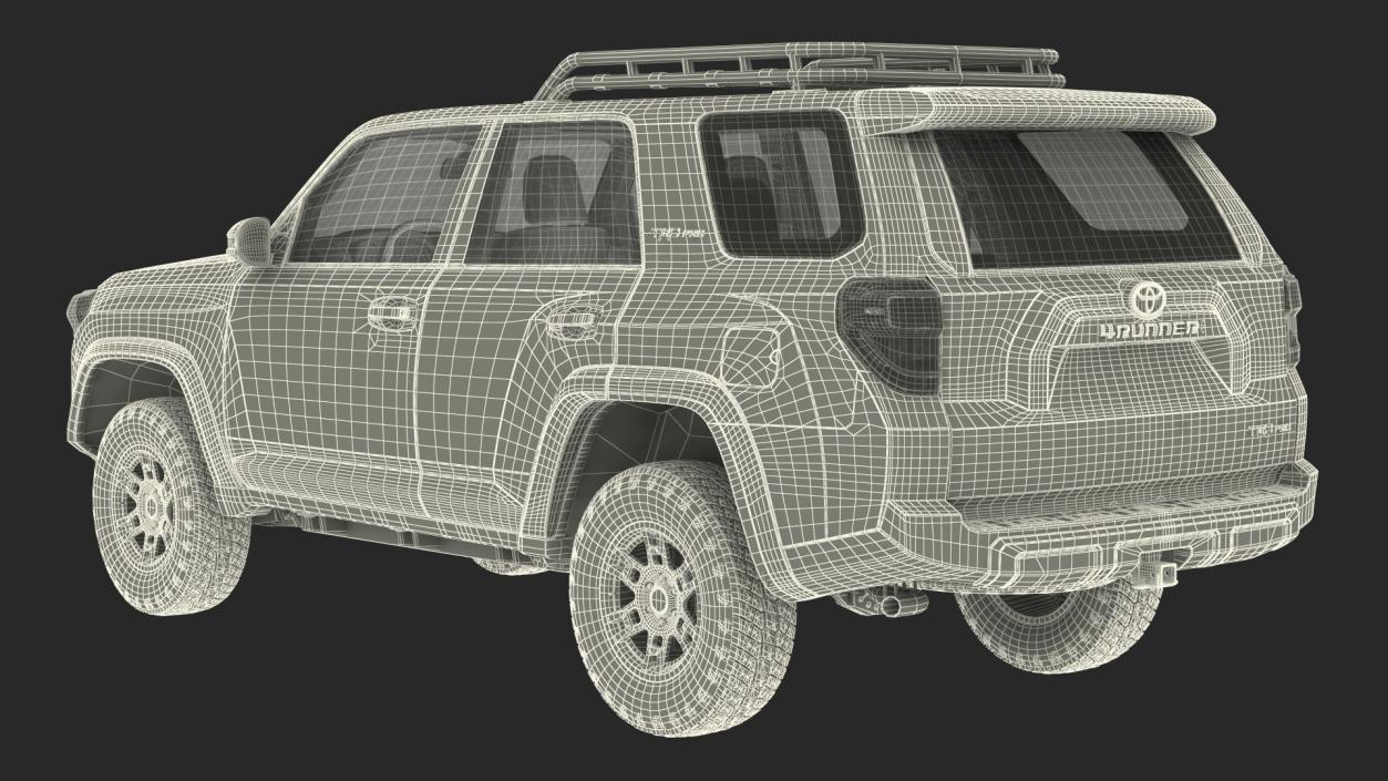 3D Toyota 4Runner TRD Pro Army Green 2021 model