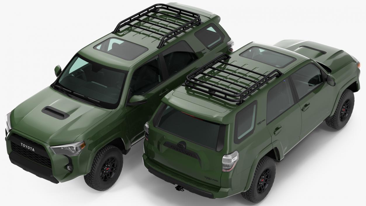 3D Toyota 4Runner TRD Pro Army Green 2021 model