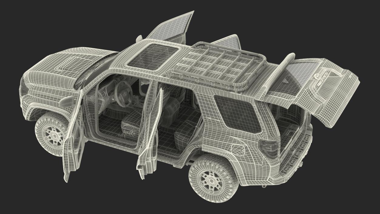 3D Toyota 4Runner TRD Pro Army Green 2021 model