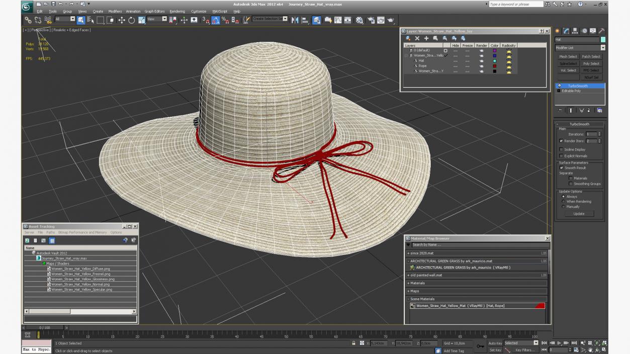 Journey Straw Hat 3D