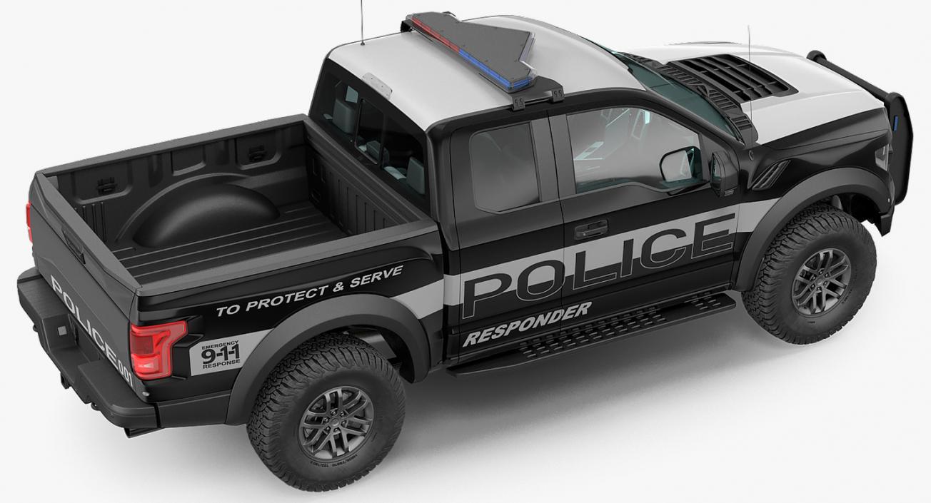 Police Pickup Truck Generic 3D