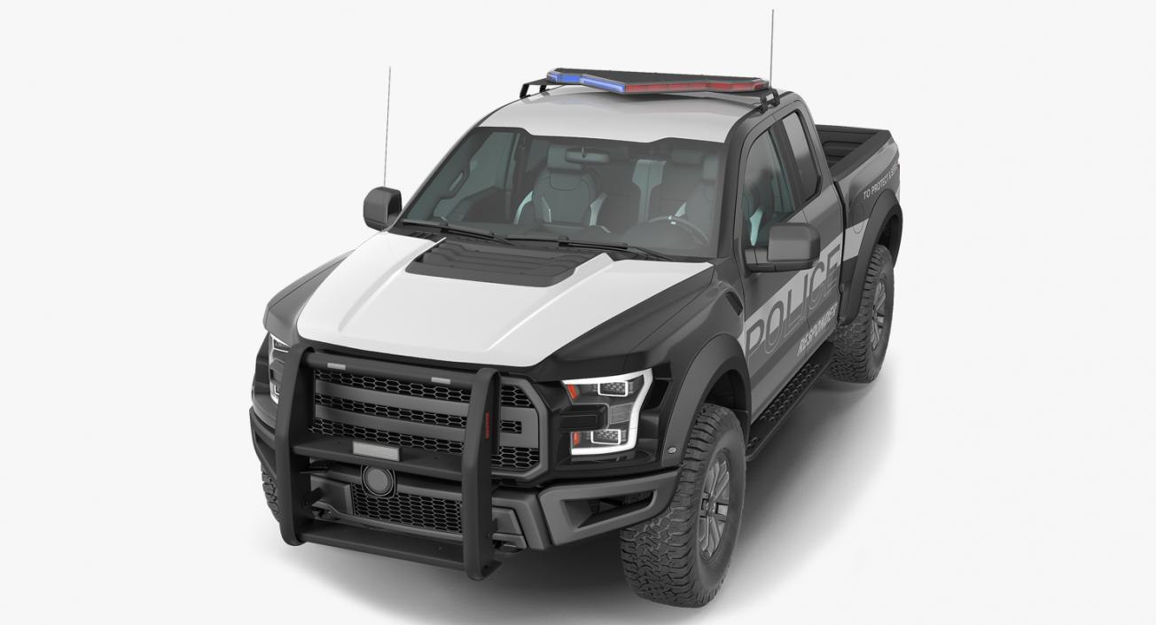 Police Pickup Truck Generic 3D