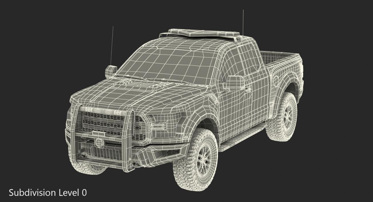 Police Pickup Truck Generic 3D