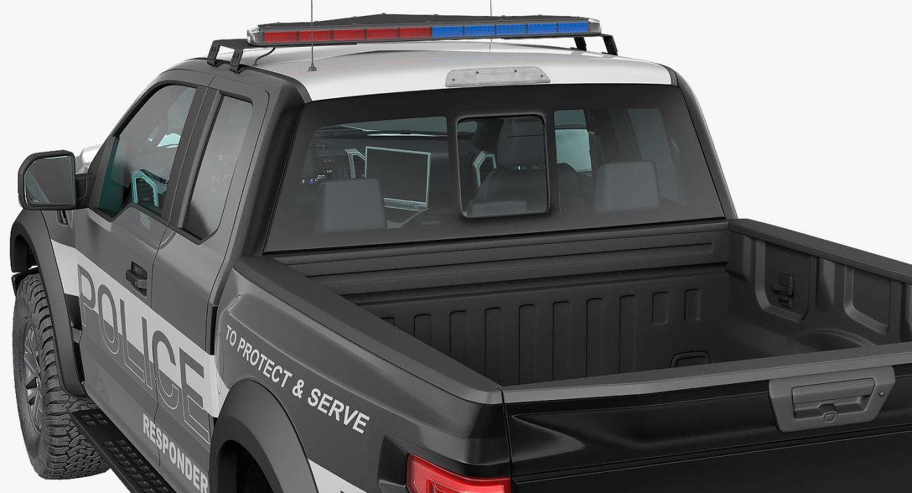 Police Pickup Truck Generic 3D