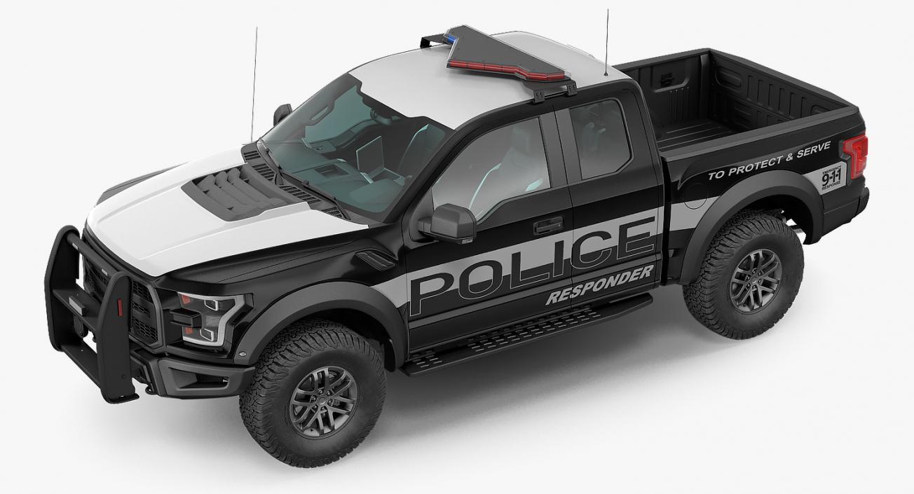 Police Pickup Truck Generic 3D