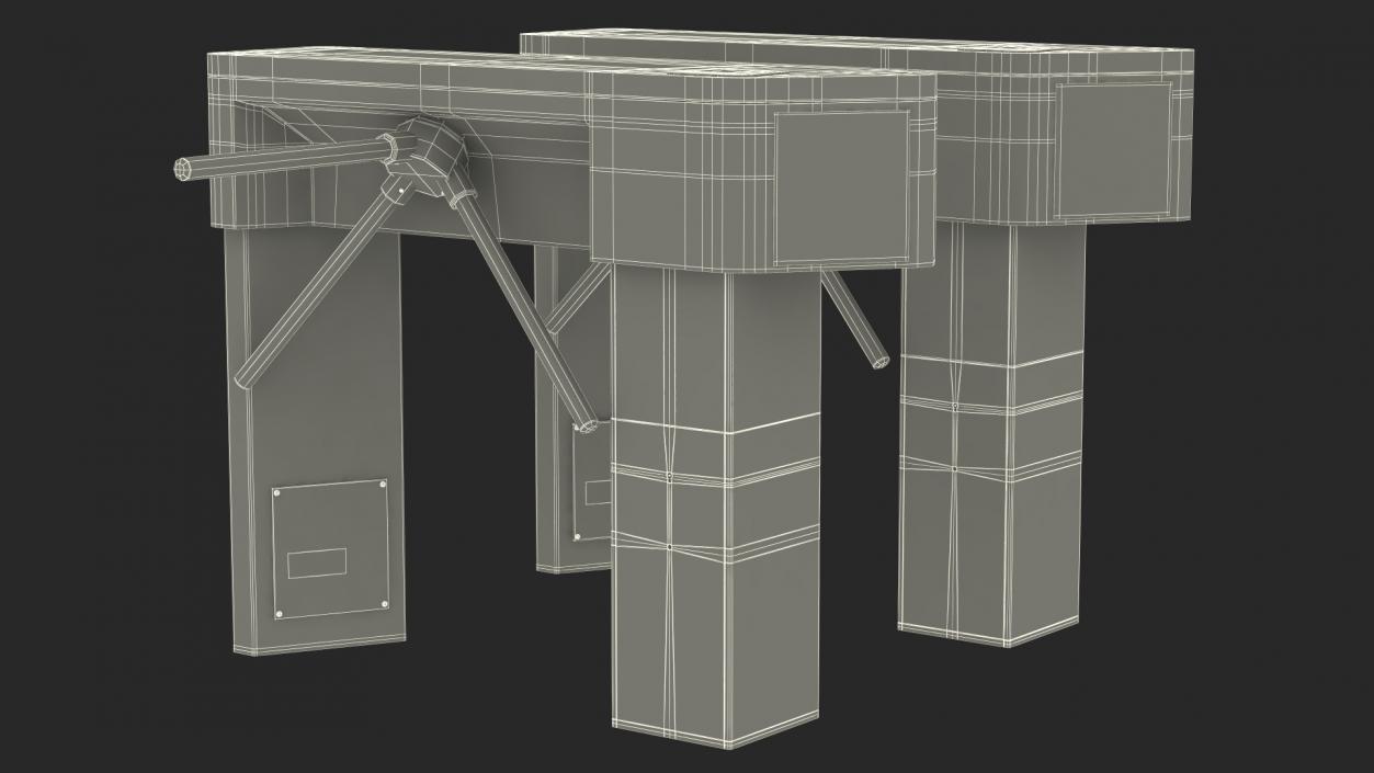 3D Turnstile Gate Entrance model