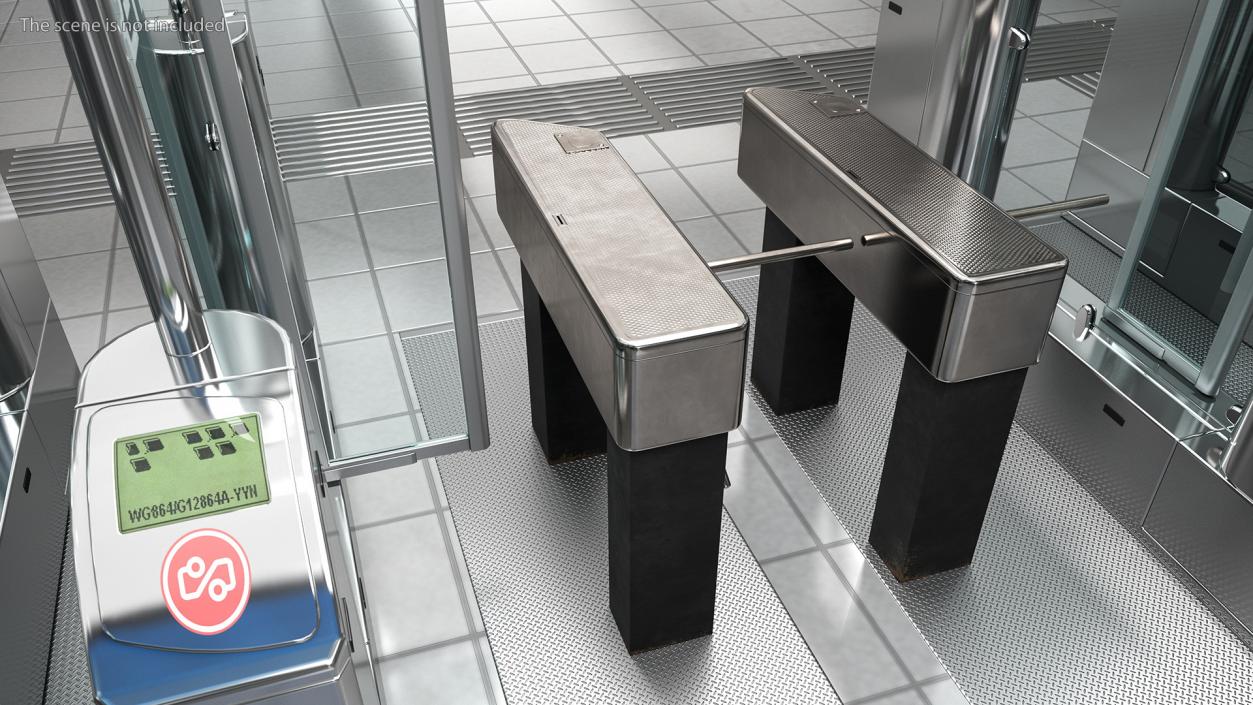 3D Turnstile Gate Entrance model