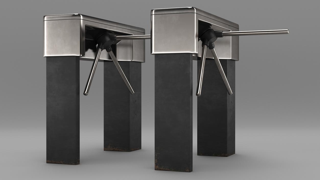 3D Turnstile Gate Entrance model