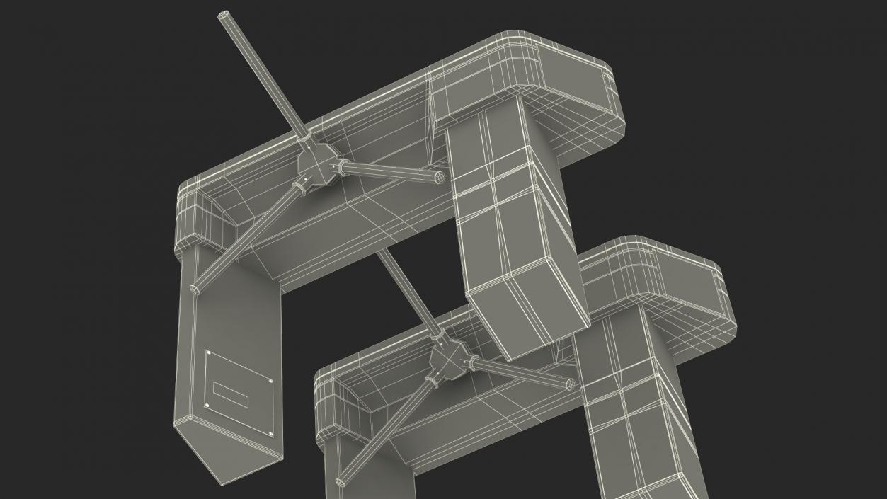 3D Turnstile Gate Entrance model