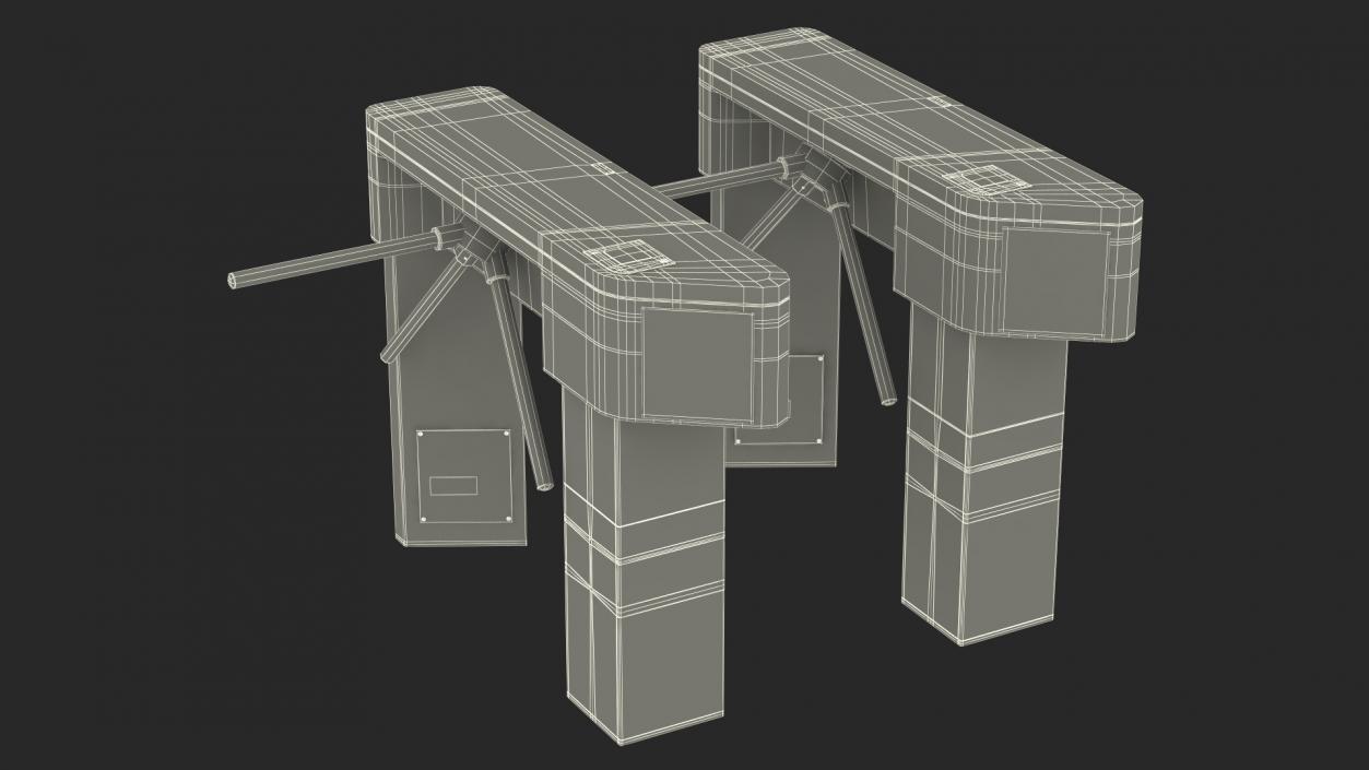 3D Turnstile Gate Entrance model