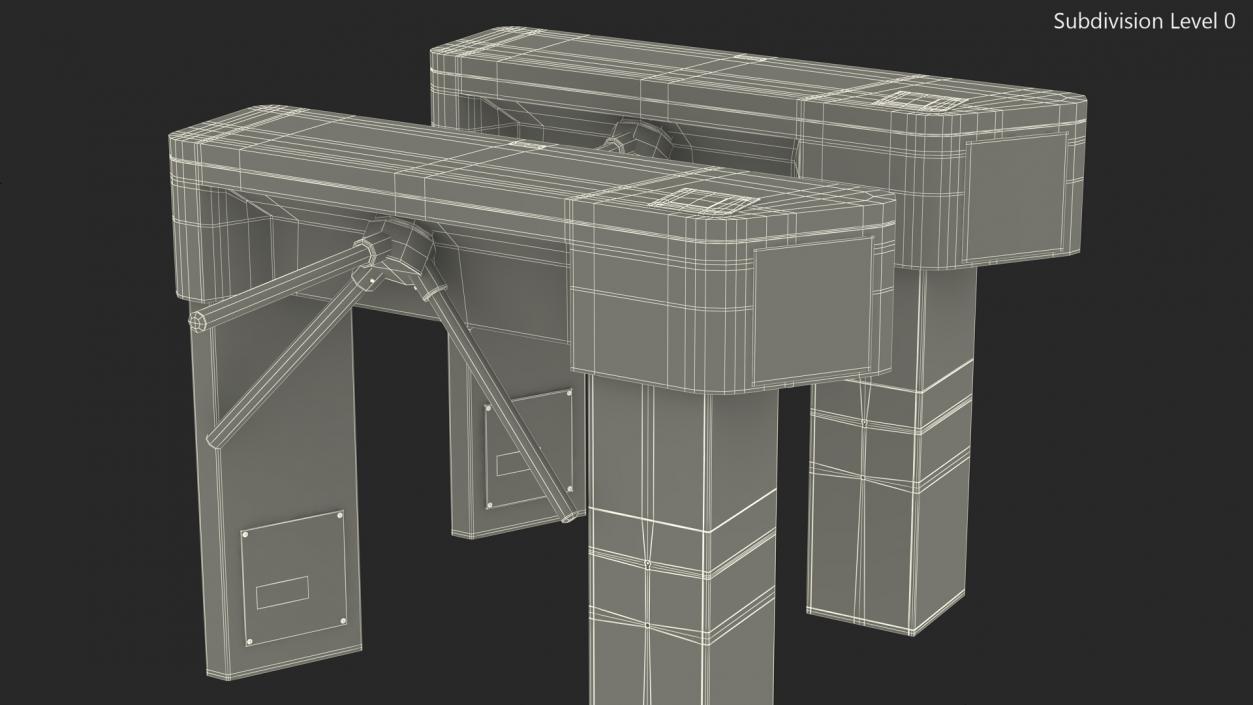 3D Turnstile Gate Entrance model