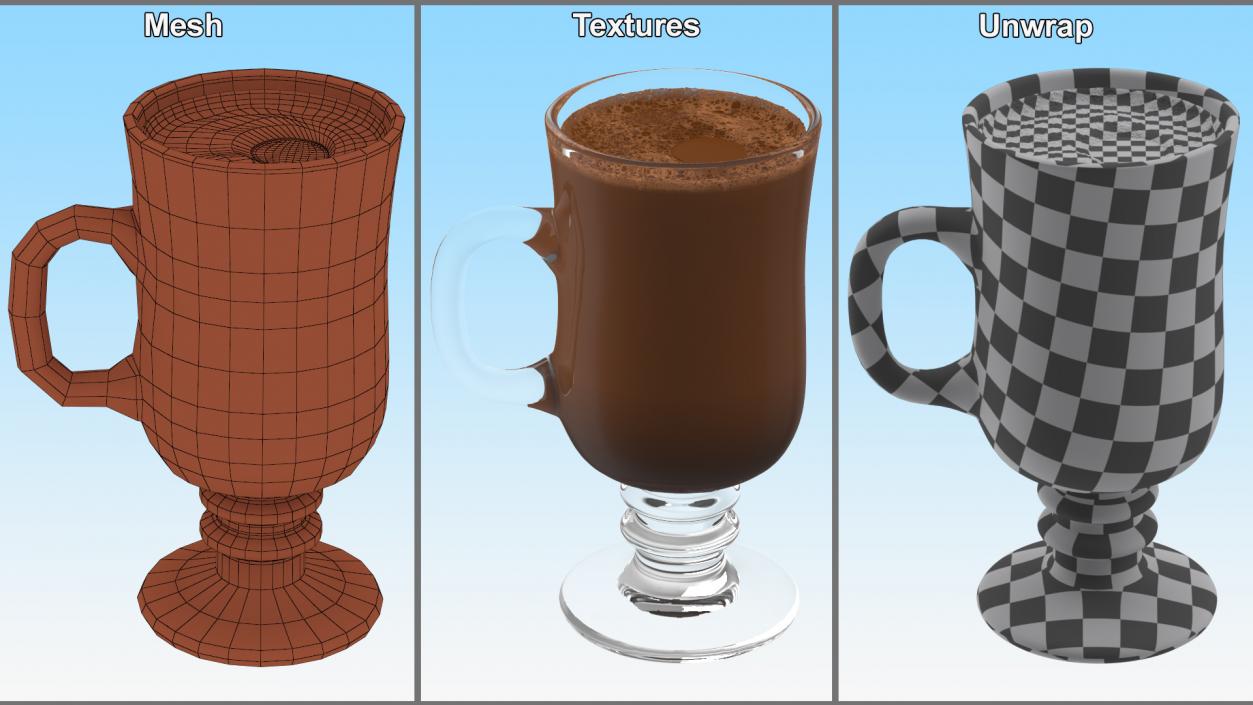 Irish Glass Hot Chocolate 2 3D