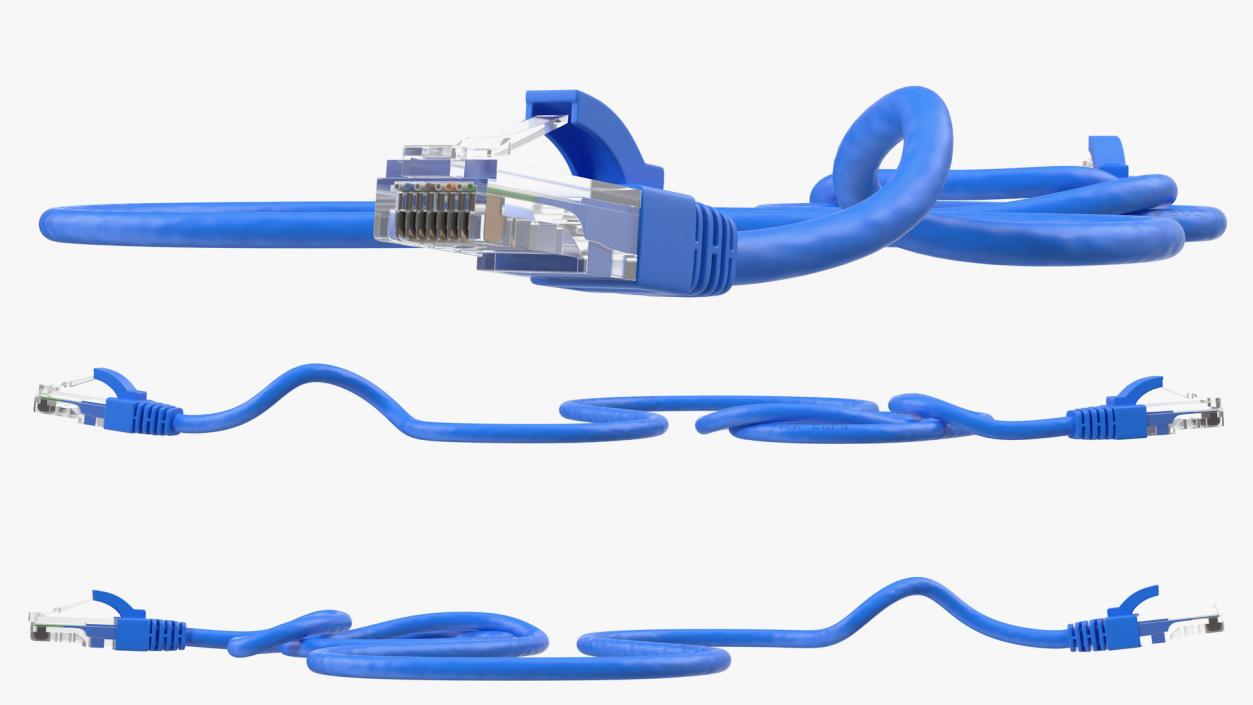 3D model RJ45 Cable Blue