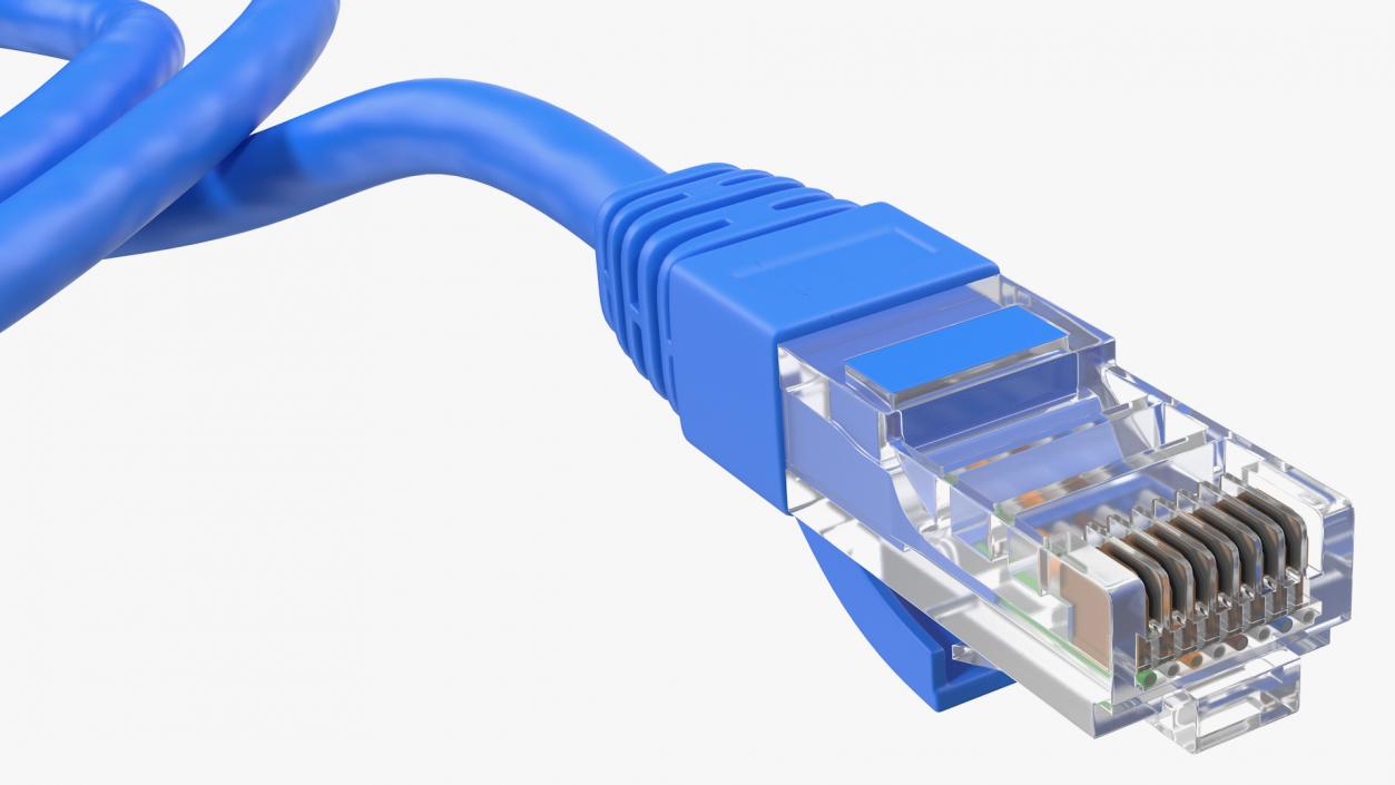 3D model RJ45 Cable Blue