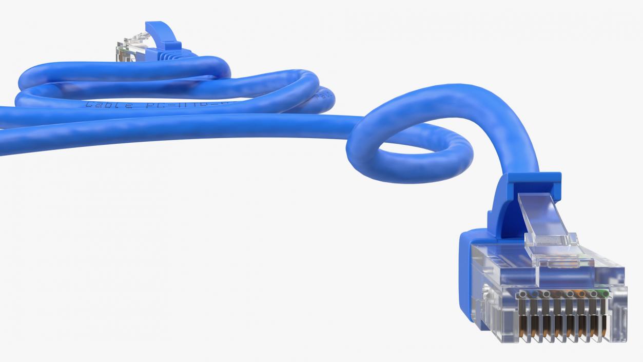 3D model RJ45 Cable Blue