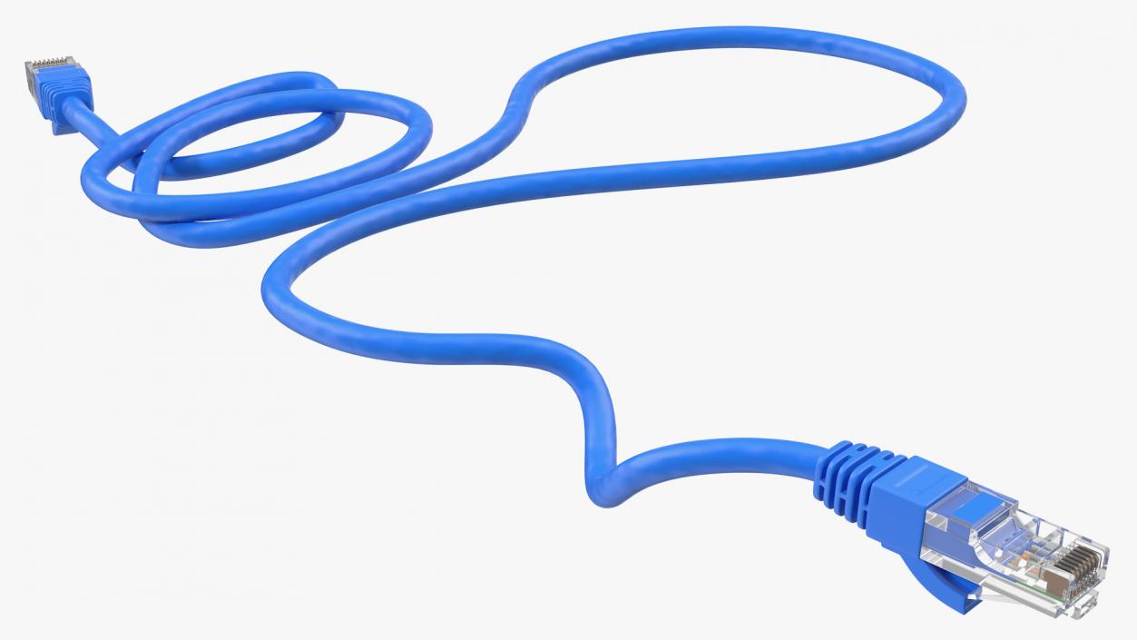 3D model RJ45 Cable Blue