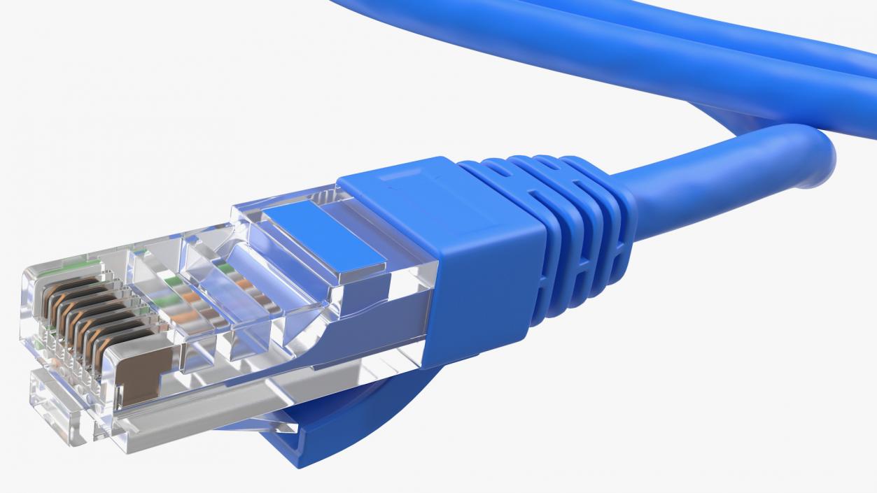 3D model RJ45 Cable Blue