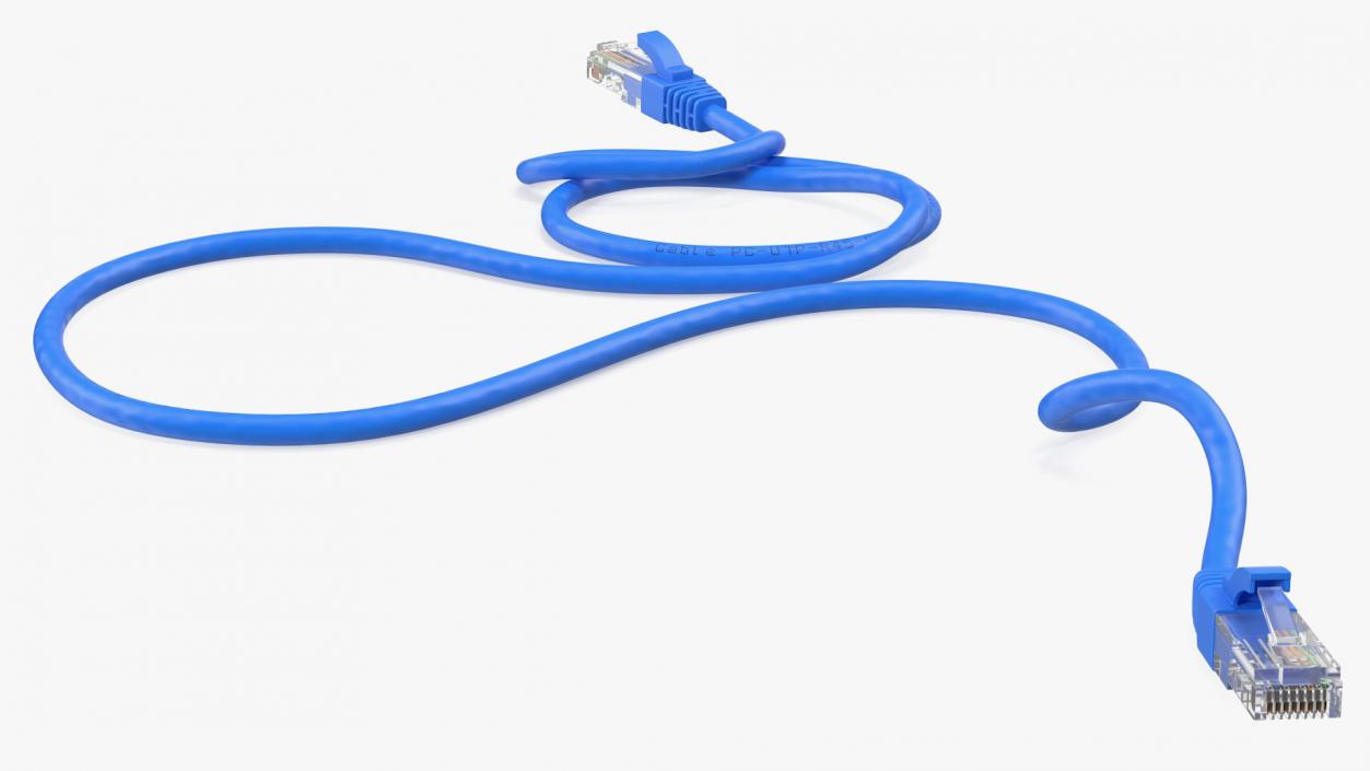 3D model RJ45 Cable Blue