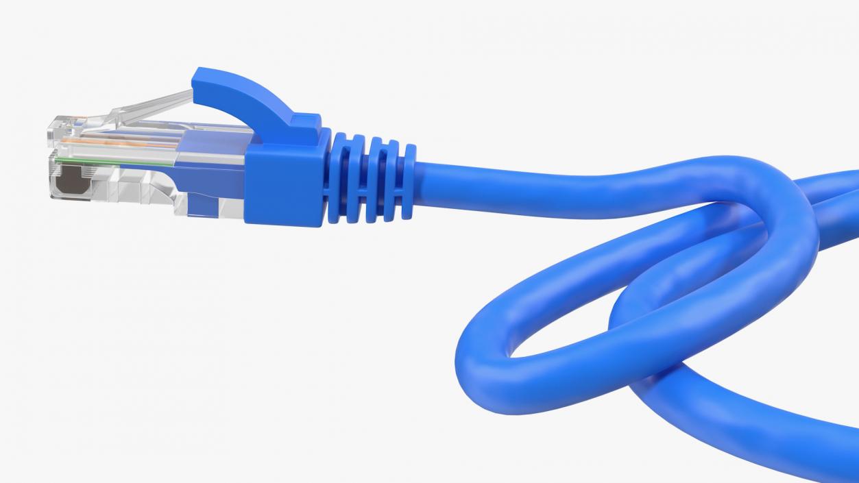 3D model RJ45 Cable Blue