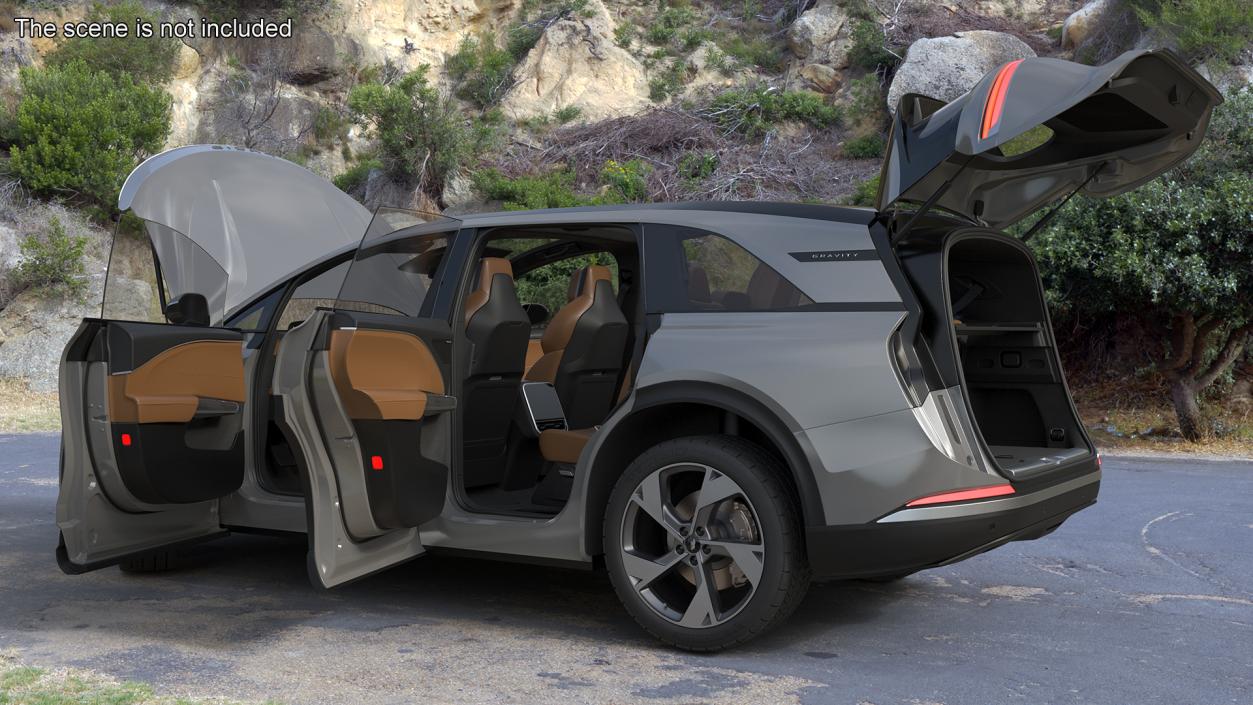 3D Lucid Gravity 2024 Electric SUV