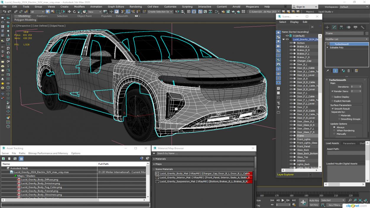 3D Lucid Gravity 2024 Electric SUV