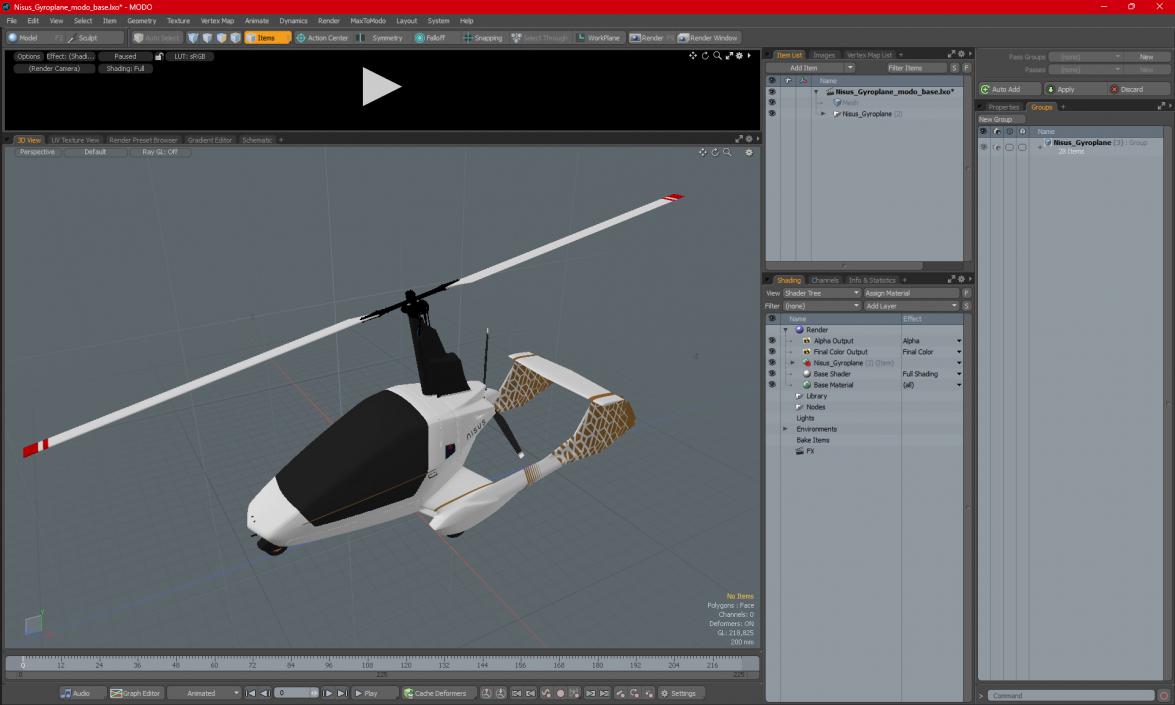 3D model Nisus Gyroplane