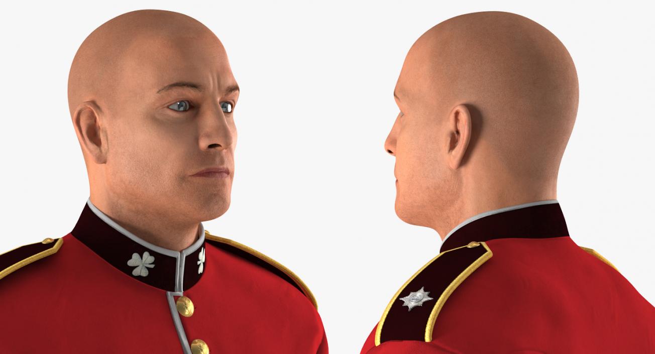 3D British Royal Guard Holding Gun