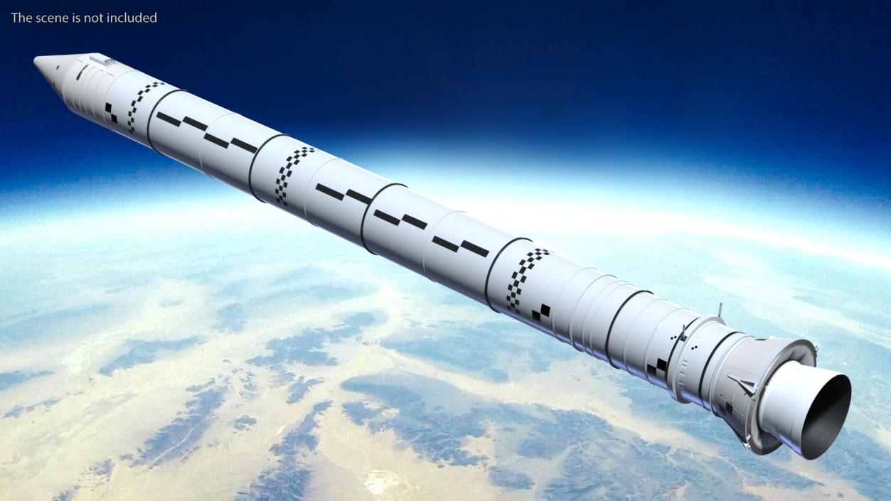 3D model NASA Space Launch System Solid Rocket Booster