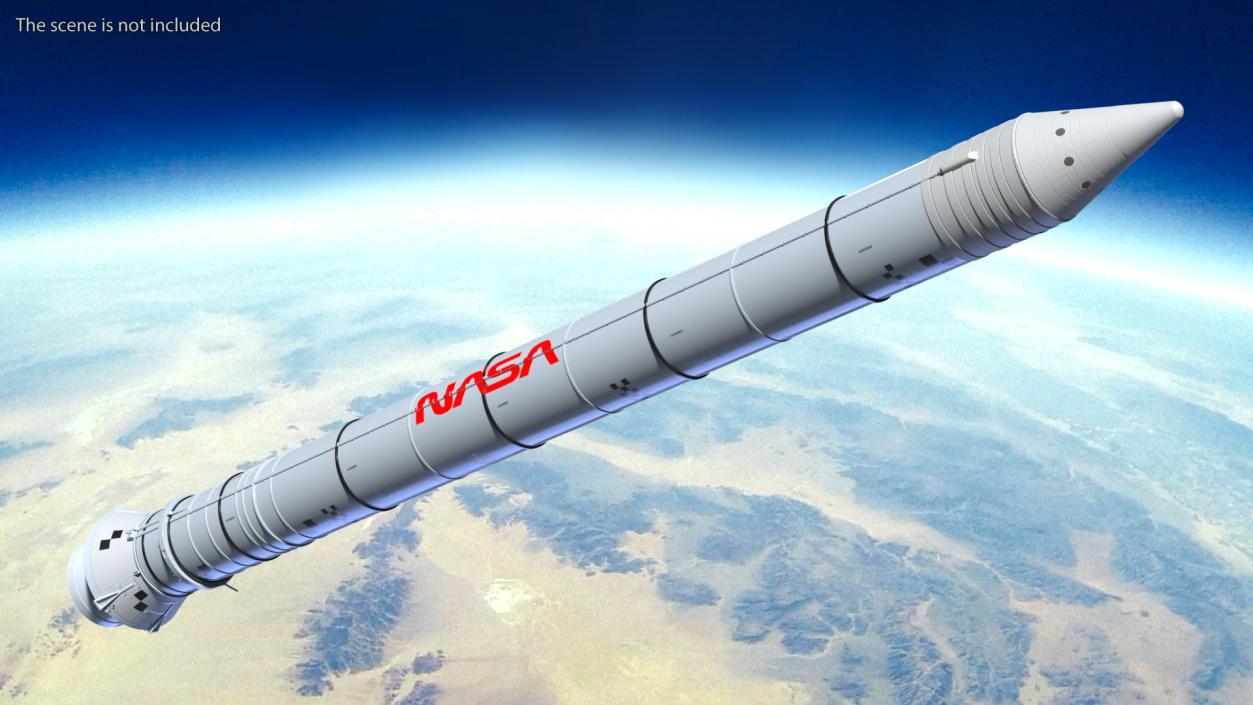 3D model NASA Space Launch System Solid Rocket Booster