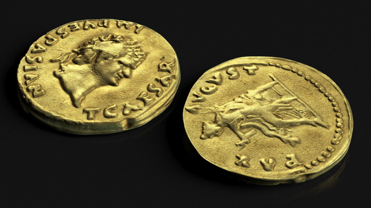 Aureus Roman Empire Gold Coin 3D model