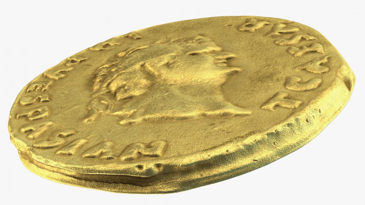 Aureus Roman Empire Gold Coin 3D model