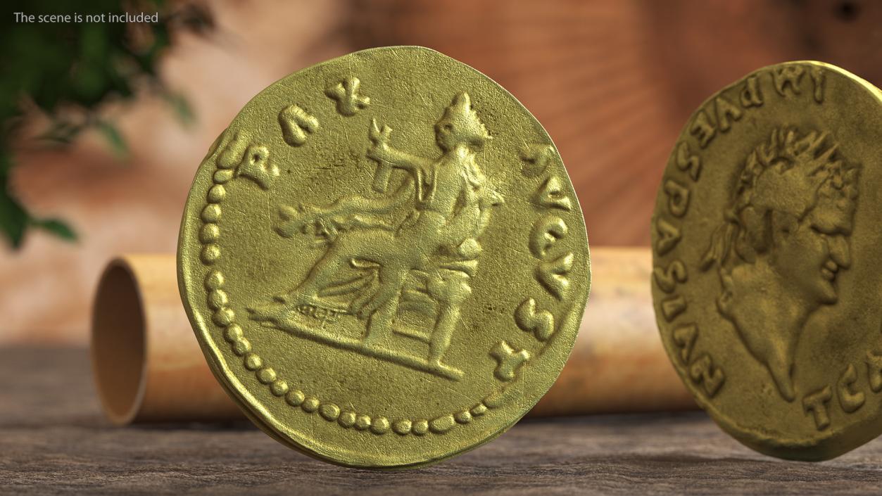 Aureus Roman Empire Gold Coin 3D model