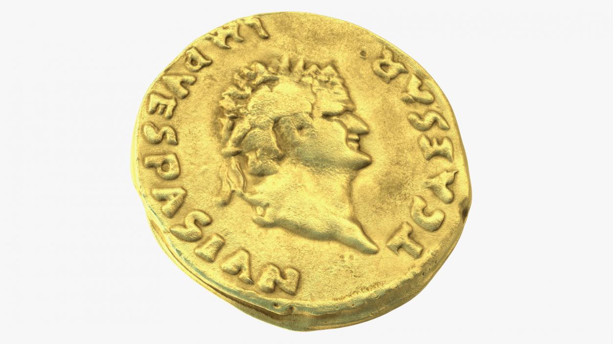 Aureus Roman Empire Gold Coin 3D model