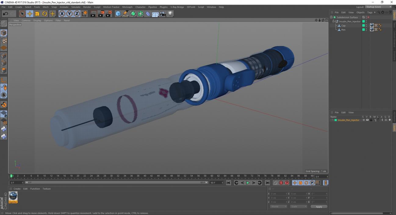 3D model Insulin Pen Injector