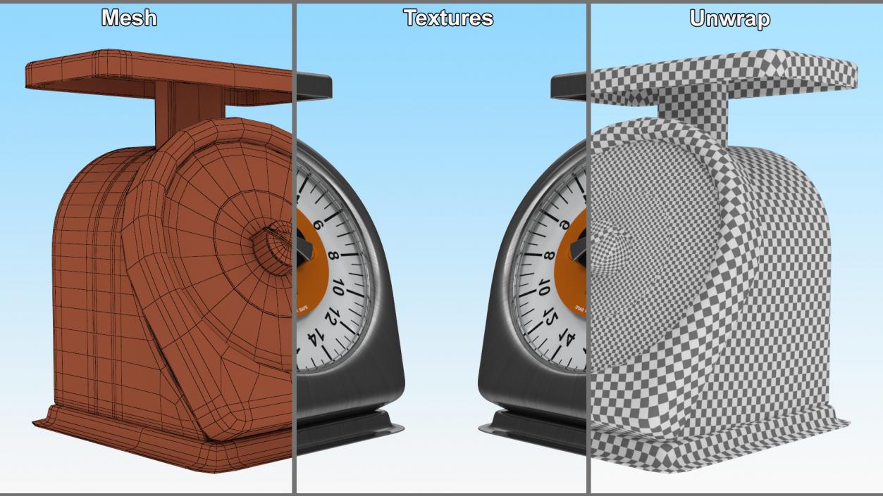 3D Mechanical Portion Control Food Scales model