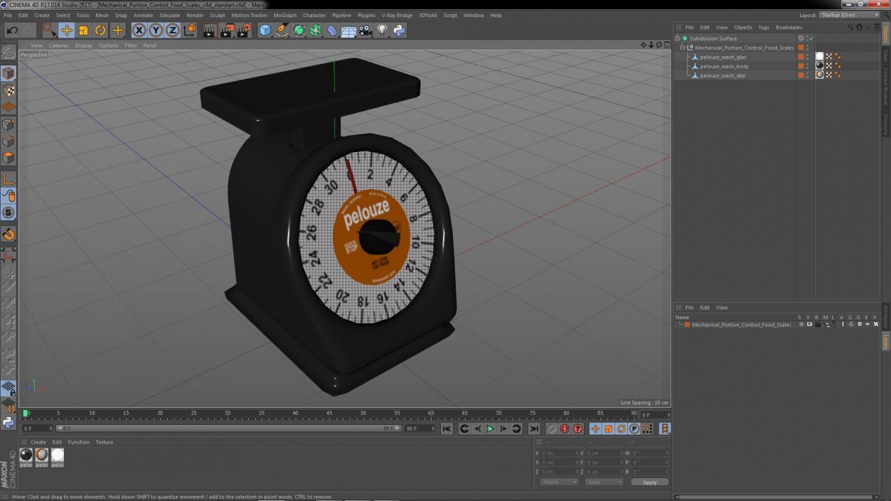 3D Mechanical Portion Control Food Scales model