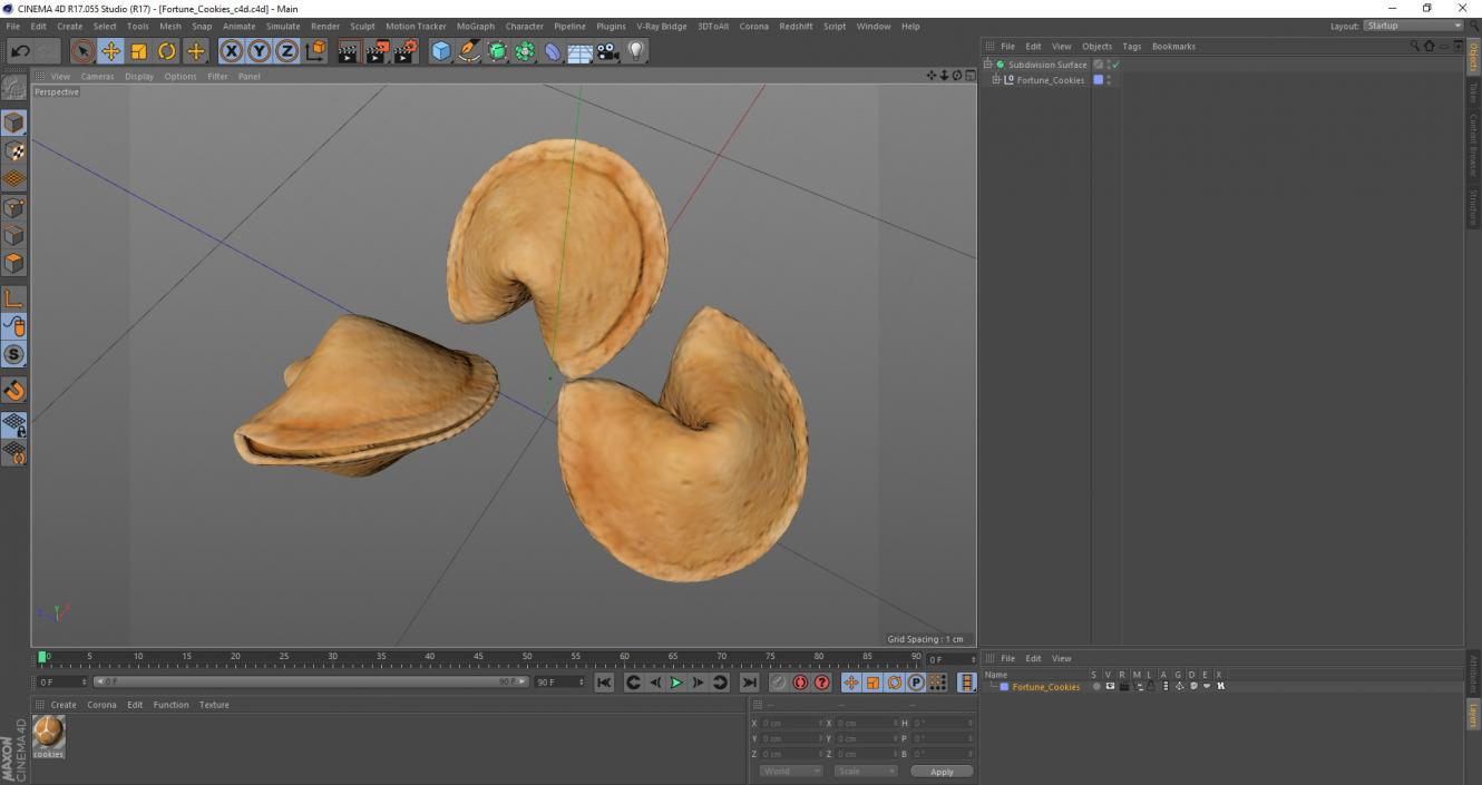 3D model Fortune Cookies