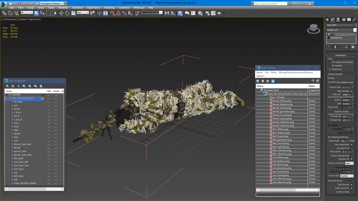 Sniper Shooting Position 3D model