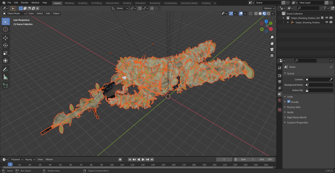 Sniper Shooting Position 3D model