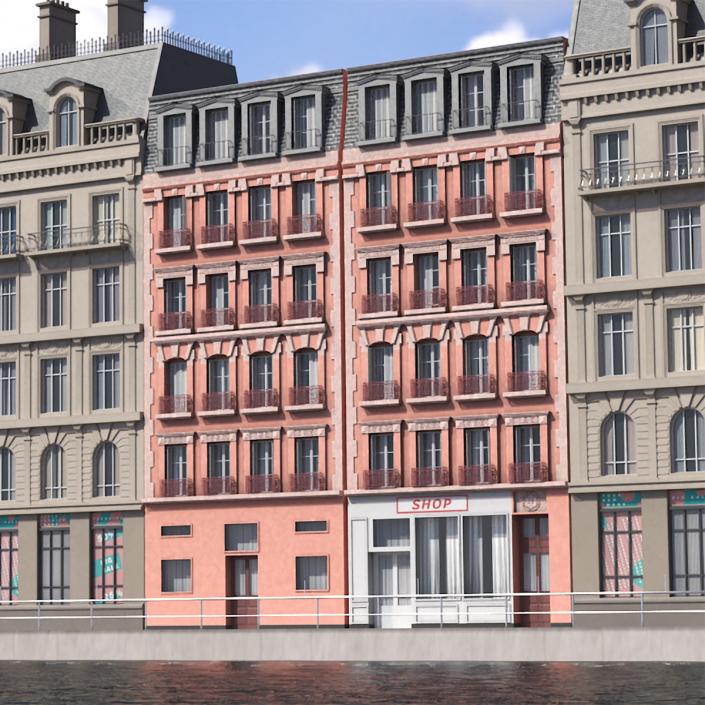 Paris Traditional Architecture Building 3D model