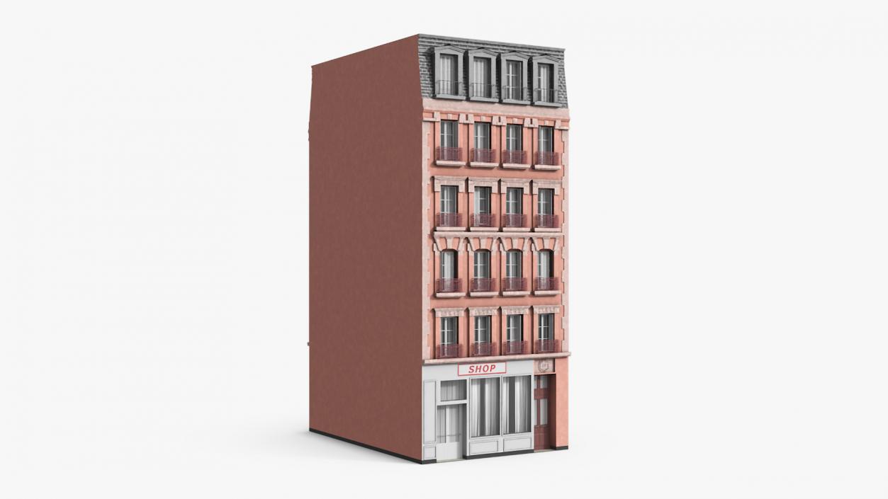 Paris Traditional Architecture Building 3D model