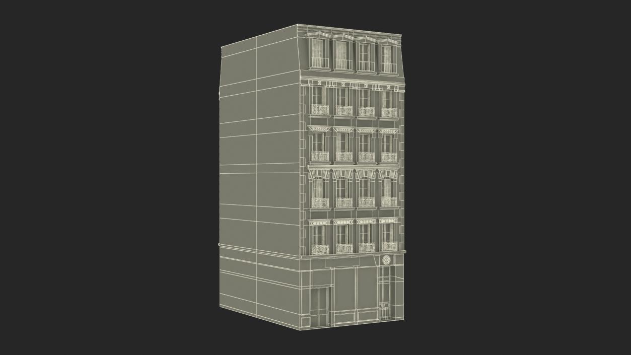 Paris Traditional Architecture Building 3D model