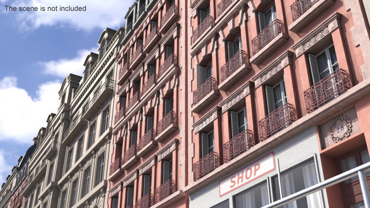 Paris Traditional Architecture Building 3D model